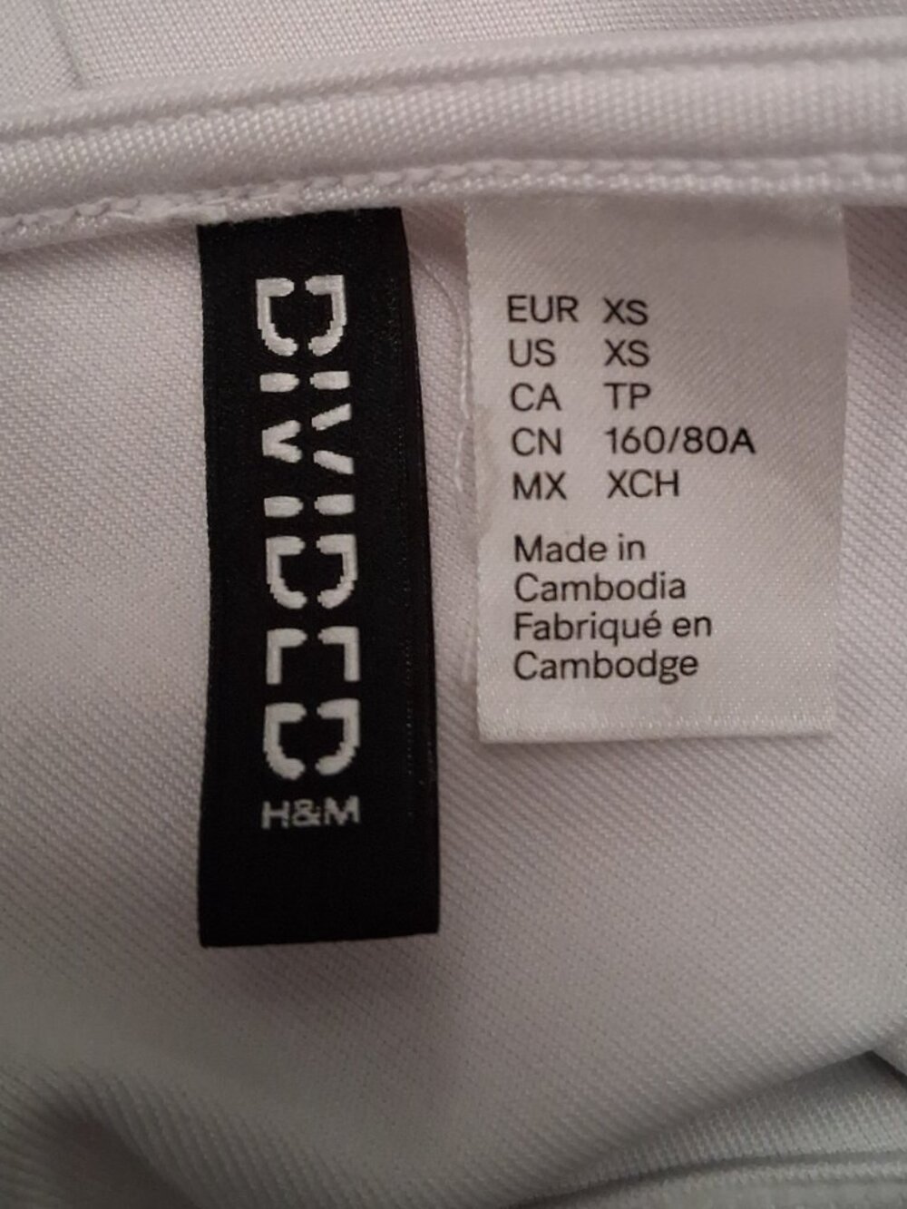 H&M Divided Women's White One Shoulder Tank Top SZ XS - Picture 4 of 4